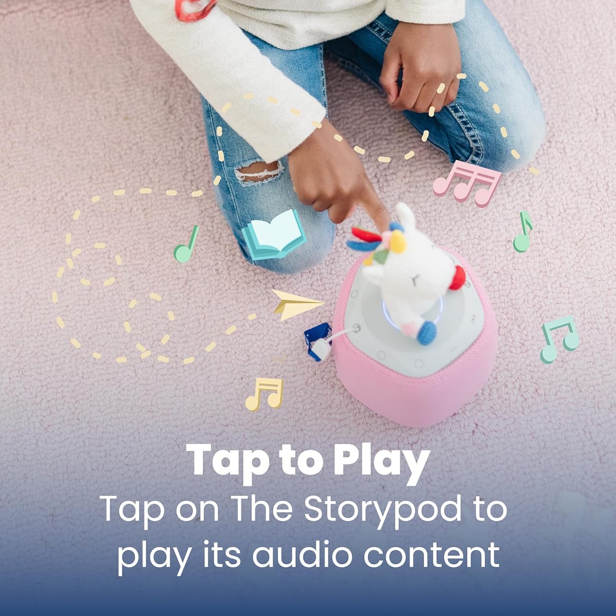 Storypod Music Craftie - Audio Yarn Characters - Horse Unicorn - Classic, Singing, Moving Songs - for Kids, Toddlers, Children, 3+ Audio Learning & Interactive Playtime Fun