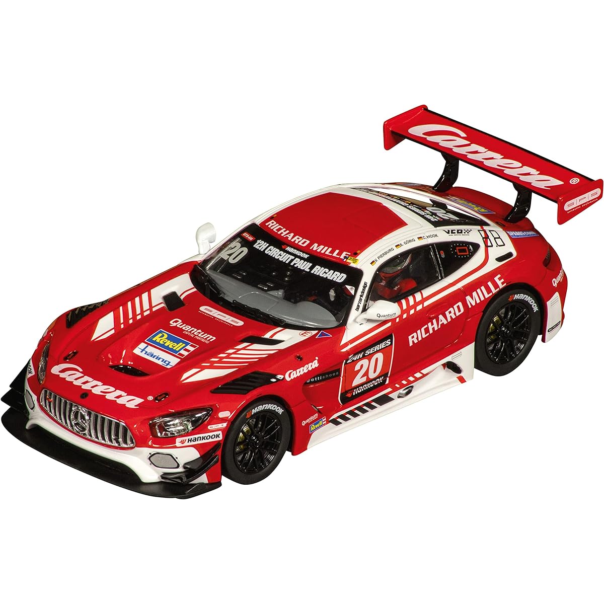 Carrera 27710 Mercedes AMG GT3 No.20 12h Paul Ricard 2021 1:32 Scale Analog Slot Car Racing Vehicle Evolution Slot Car Race Track