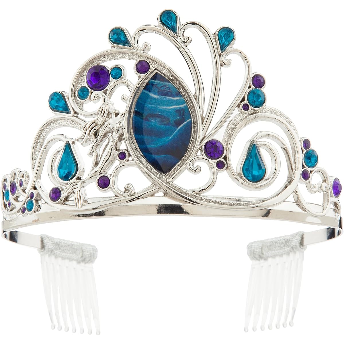 Disney Ariel Tiara for Kids - Little Mermaid Silver