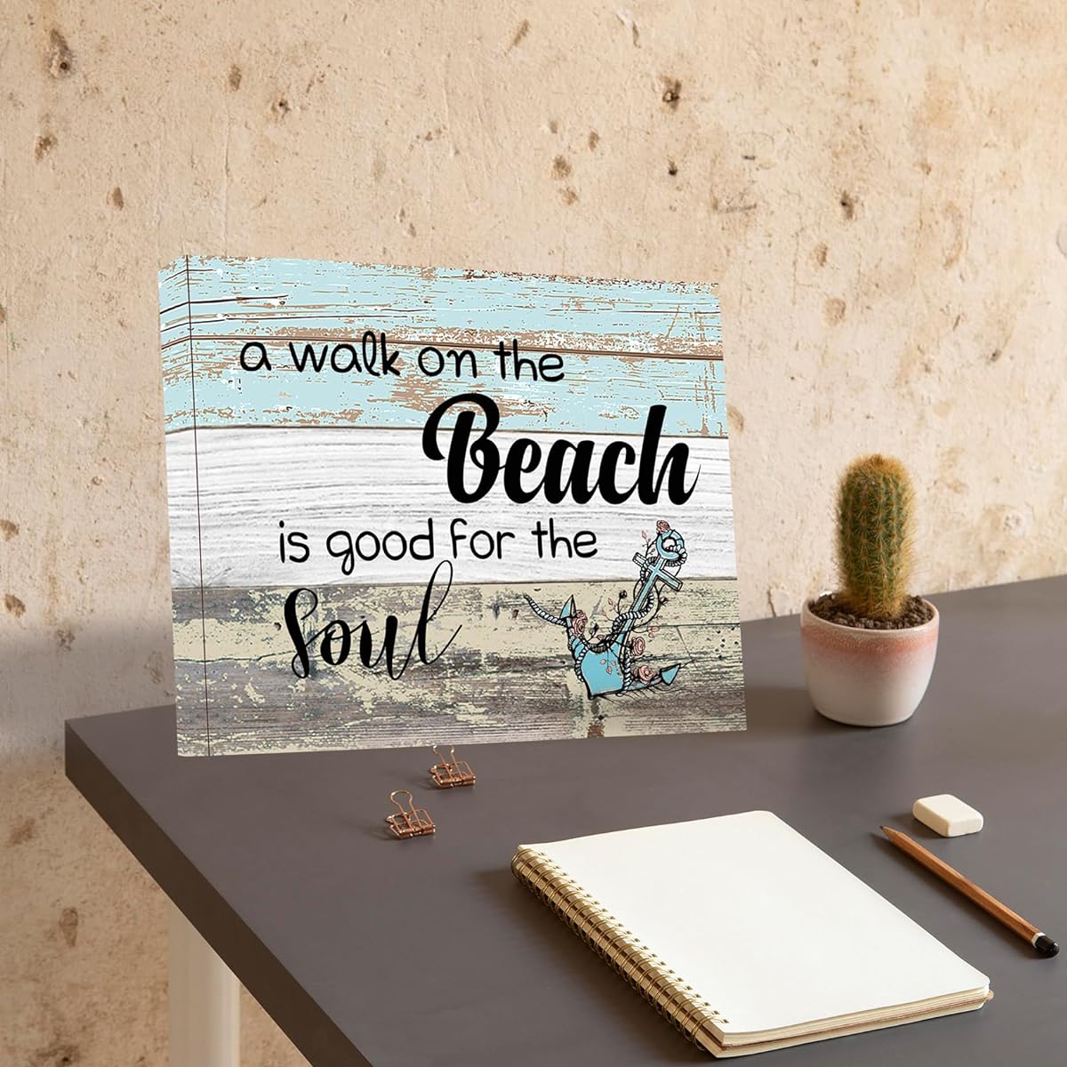 Feyerr Beach Decor Rustic Room Decor Canvas
