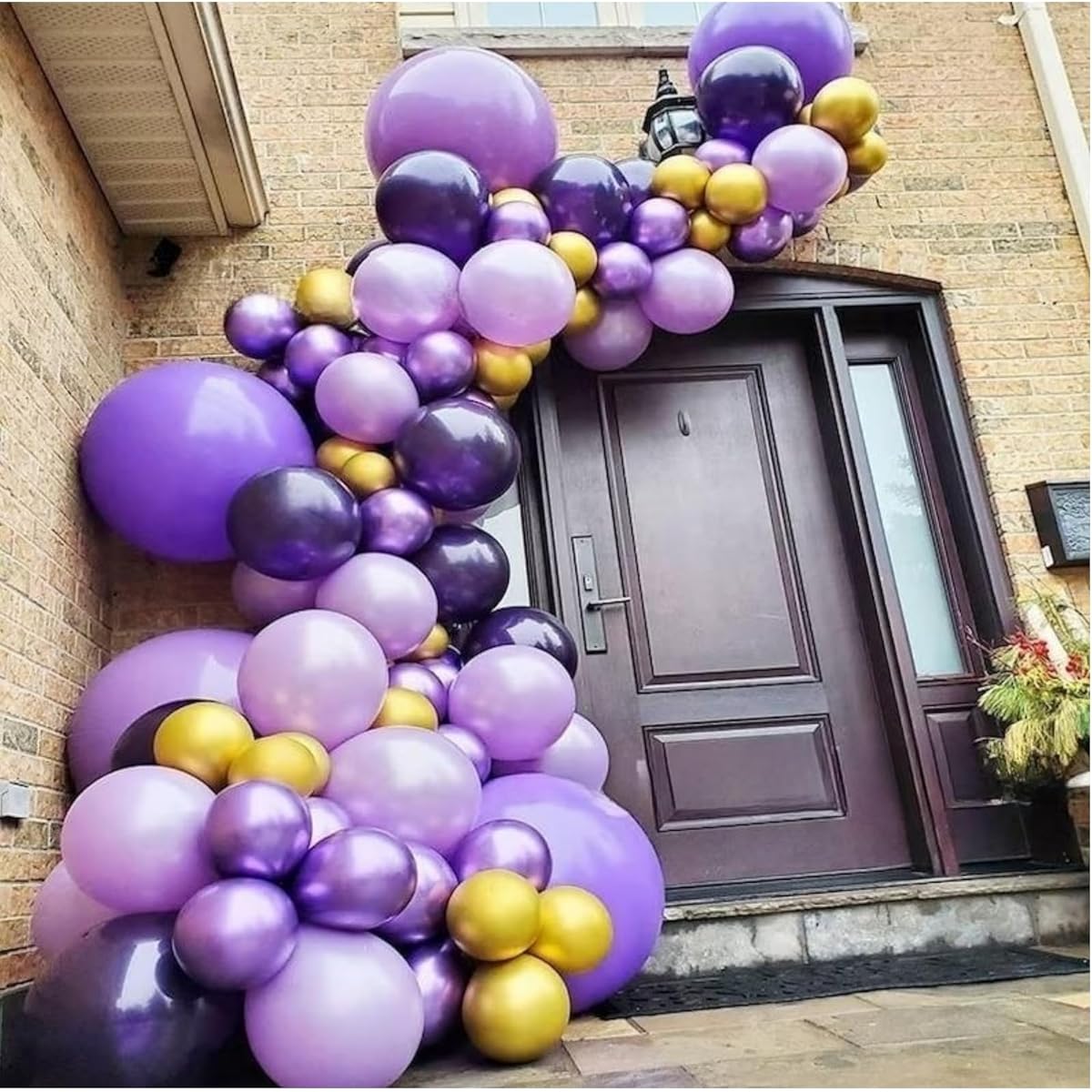 Purple Balloon Garland Kit - 149pcs Purper and Gold Balloon Arch Kit - Purple Party Decorations Perfect for Birthday/Wedding/Baby Shower Party - Create Enchanting Décor