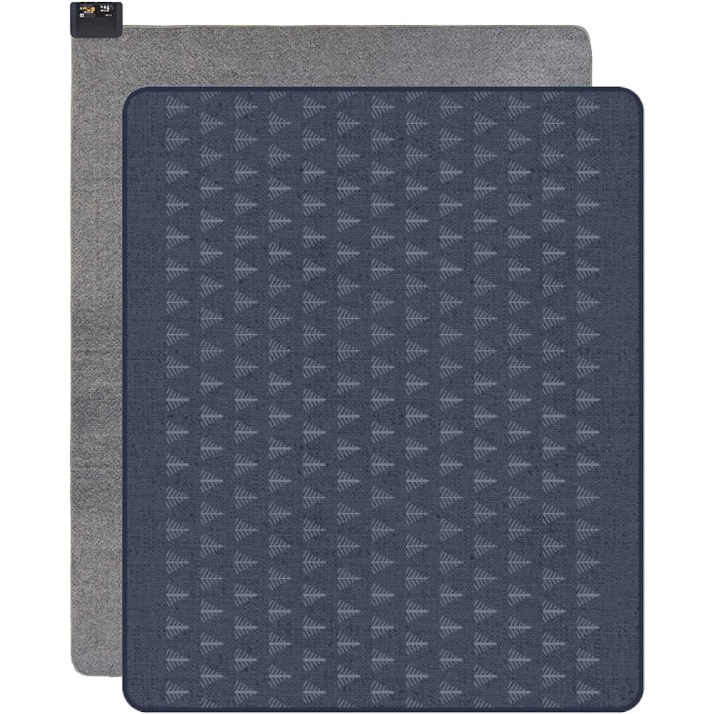 KODEN Hot Carpet, 2 Tatami Mats, 176 x 176 cm, Navy, with Cover, Tree Pattern, Soft to the Touch, Can be Folded Small, Energy Saving, Heating Surface Switching, 8h OFF, Slide Temperature Adjustment VWU2015-NPK