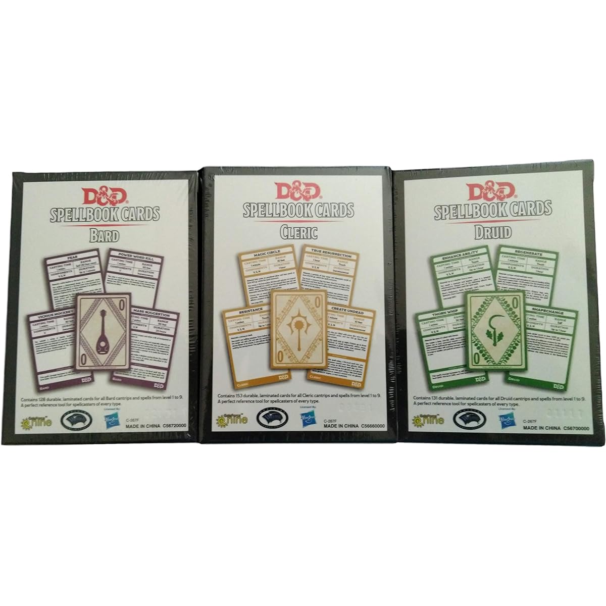 D&D Spellbook Card Bundle (8 Decks, 945 Cards): Cleric, Druid, Bard, Martial, Paladin, Ranger, Arcane, Xanathas