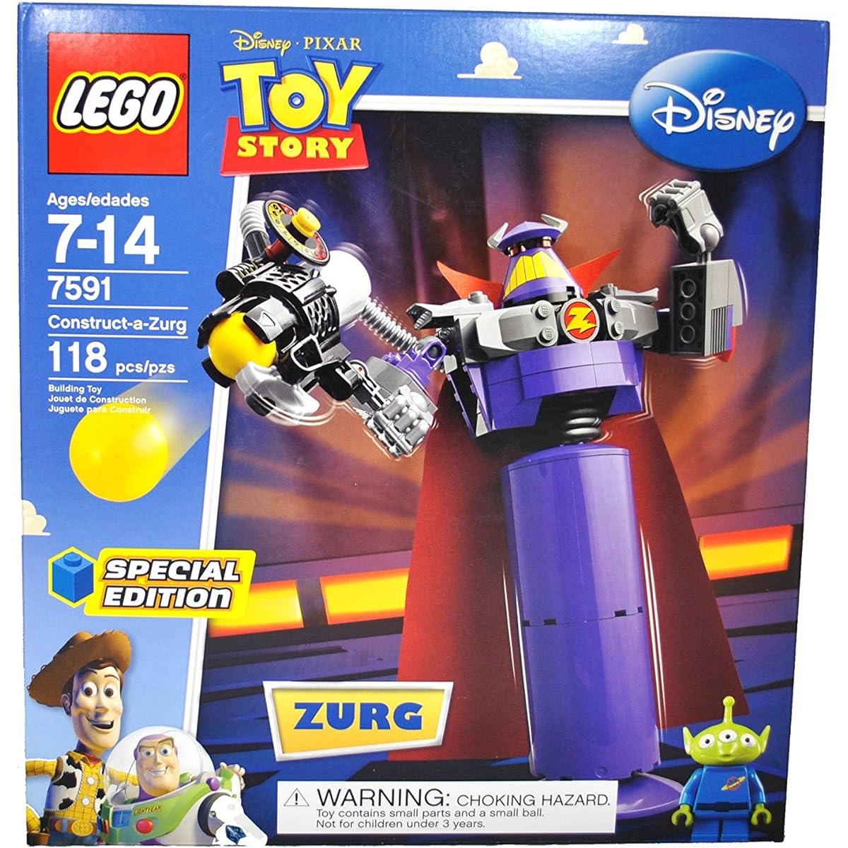 Lego Special Edition Disney Pixar Movie "Toy Story" Series Set #7591 - Construct-a-Zurg with Rotating Waist and Sphere-Shooting Cannon and Alien Minifigure (Total Pieces: 118) by LEGO [並行輸入品]