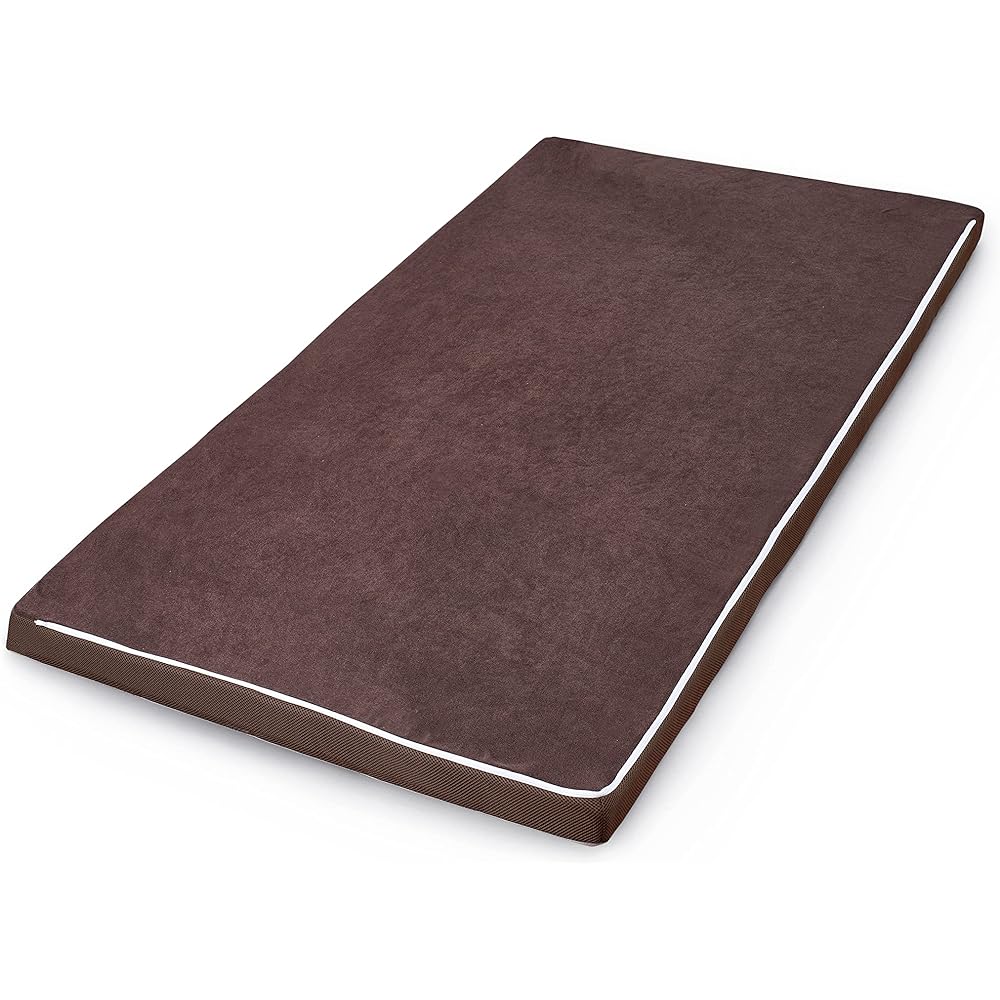 Iris Ohyama Reversible High Resilience ⇔ Low Resilience Mattress 6cm Thickness Single High Density 45D Selectable Firmness Breathable Body Pressure Dispersion Delivered in Compressed Packaging MAKT6-S Brown/Beige