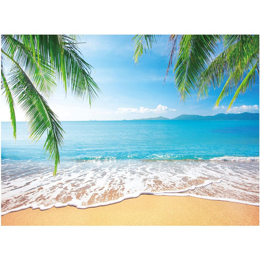 Allenjoy 8x6ft Tropical Summer Photo Booth Backdrop Beach Party Decorations Summer Wedding Birthday Holiday Table Banner Wall Decor Tapestry