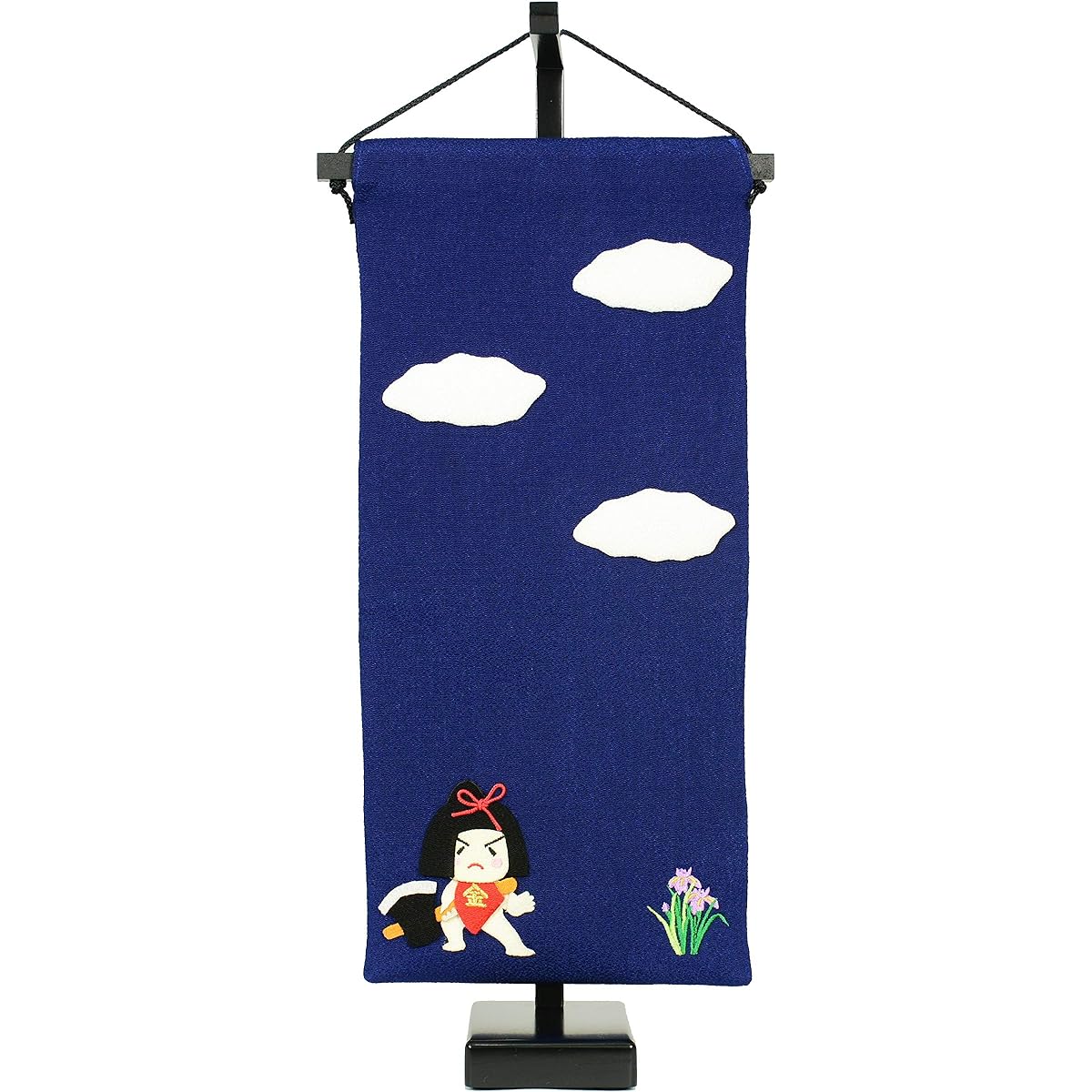 Indoor carp streamer set with stand, crepe hanging carp decoration, 47cm high, hanging decoration, blue box, Momotaro/Kintaro (Kintaro)