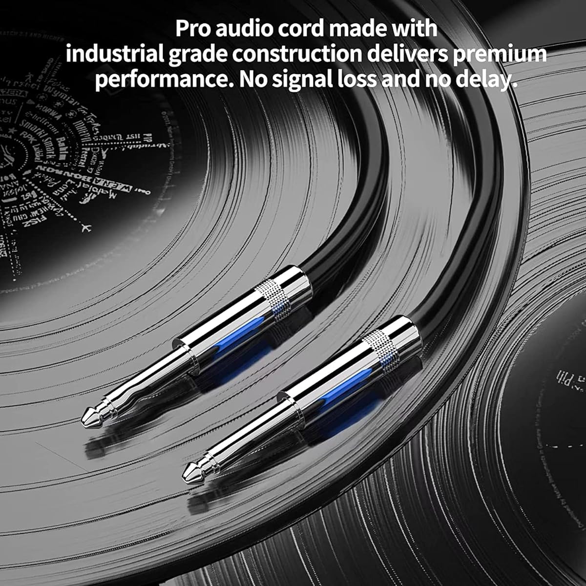 Wdpqyy 2 Pack 3' 1/4" TS Cable Professional Quarter Inch 1/4" to 1/4" TS Stereo Interconnect Cable