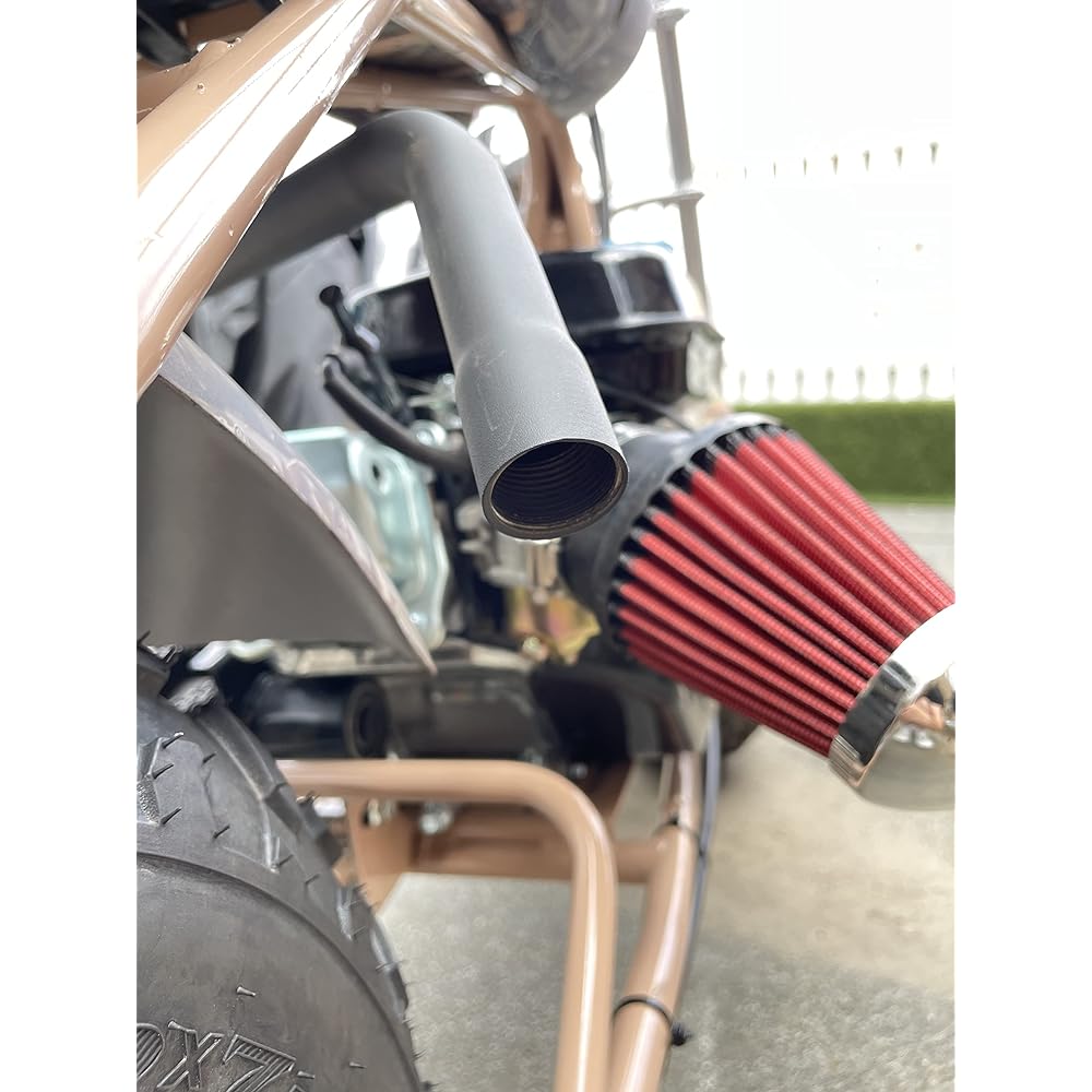 Upgrade Exhaust Pipe with Female Thread for Coleman Powersports CT200U CT200U-EX BT200X Predator 212cc 196cc Go Kart Mini Bike Honda GX160 GX200 Black