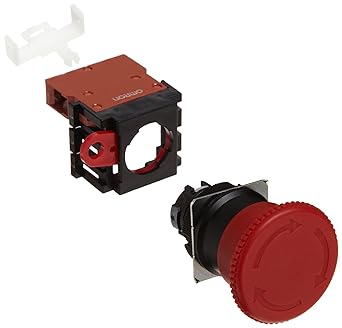 omron emergency stop push button switch (φ22/φ25) screw terminal block type (A22E-M-02-EMS)
