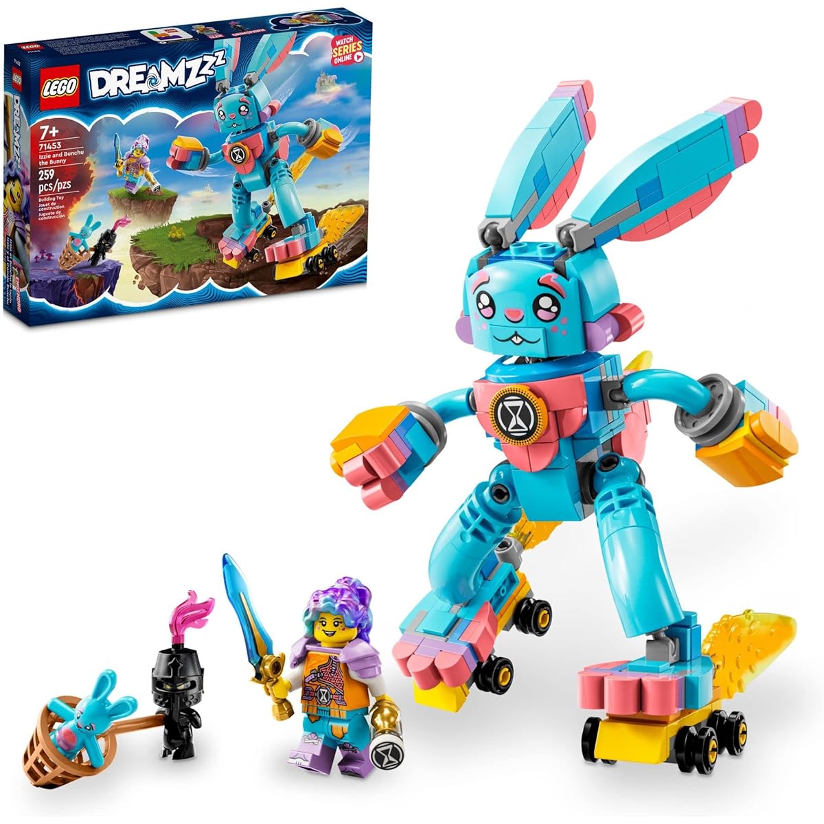 LEGO DREAMZZZZ Izzy and Bunny Building Toy Set, 2 Ways to Build, Grimspawn and Izzy Minifigures, Great Gift for Kids Ages 7 and Up, 71453