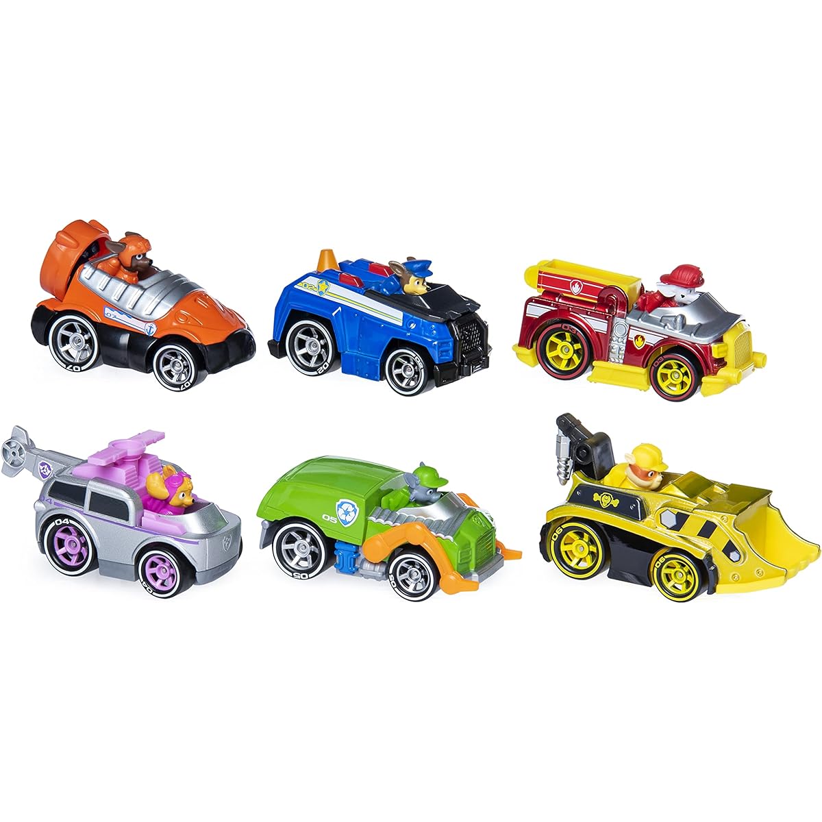 Paw Patrol, True Metal Classic Gift Pack of 6 Collectible DIE-CAST Vehicles, 1: 55 Scale