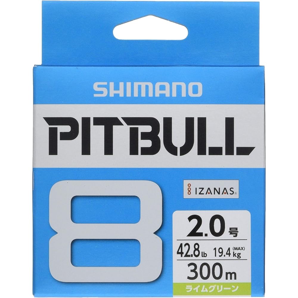 SHIMANO Line Pitbull 8 300m No. 1.0~2.0 Lime Green PL-M78S