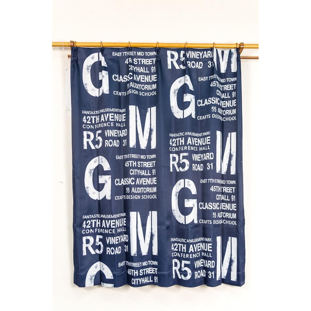 Arie Light Blocking Shape Memory Processed Washable Curtains Sherry Set of 2 100 x 200cm Navy