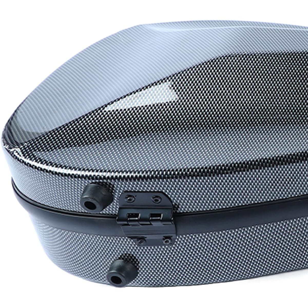 Violin Case, Carbon Fiber Violin Box with 2 Straps Strong Standard Size (Silver Gray)