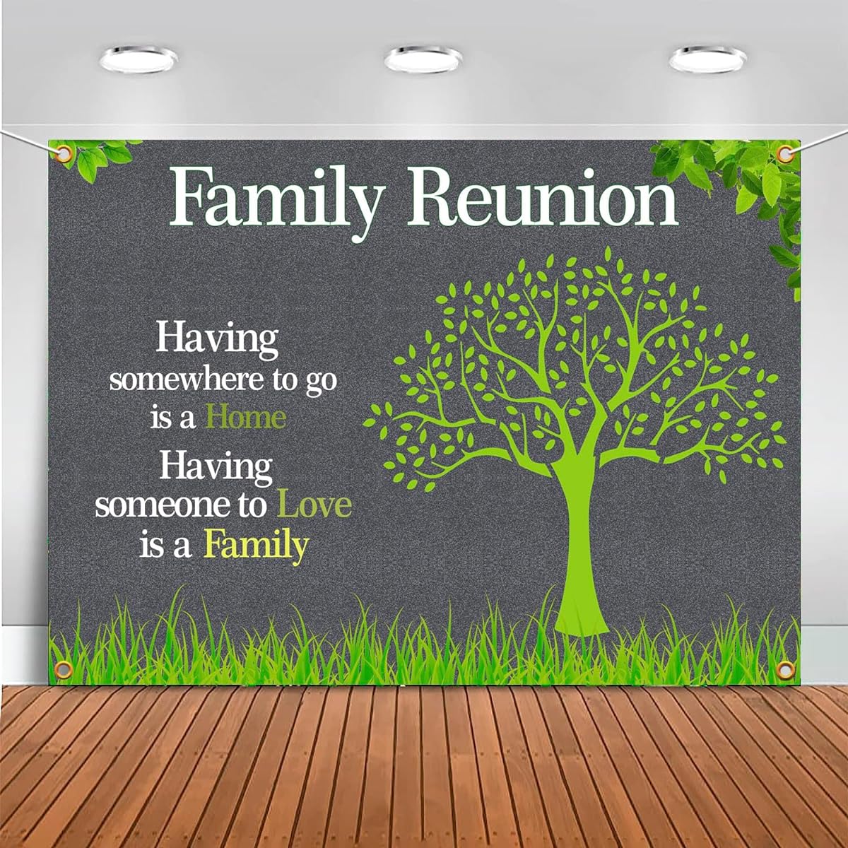 Family Reunion Backdrop Banner - Family Tree Photo Booth Props - 6x4ft Family Background for Moving In/Adoption/Family Reunion Party Decorations