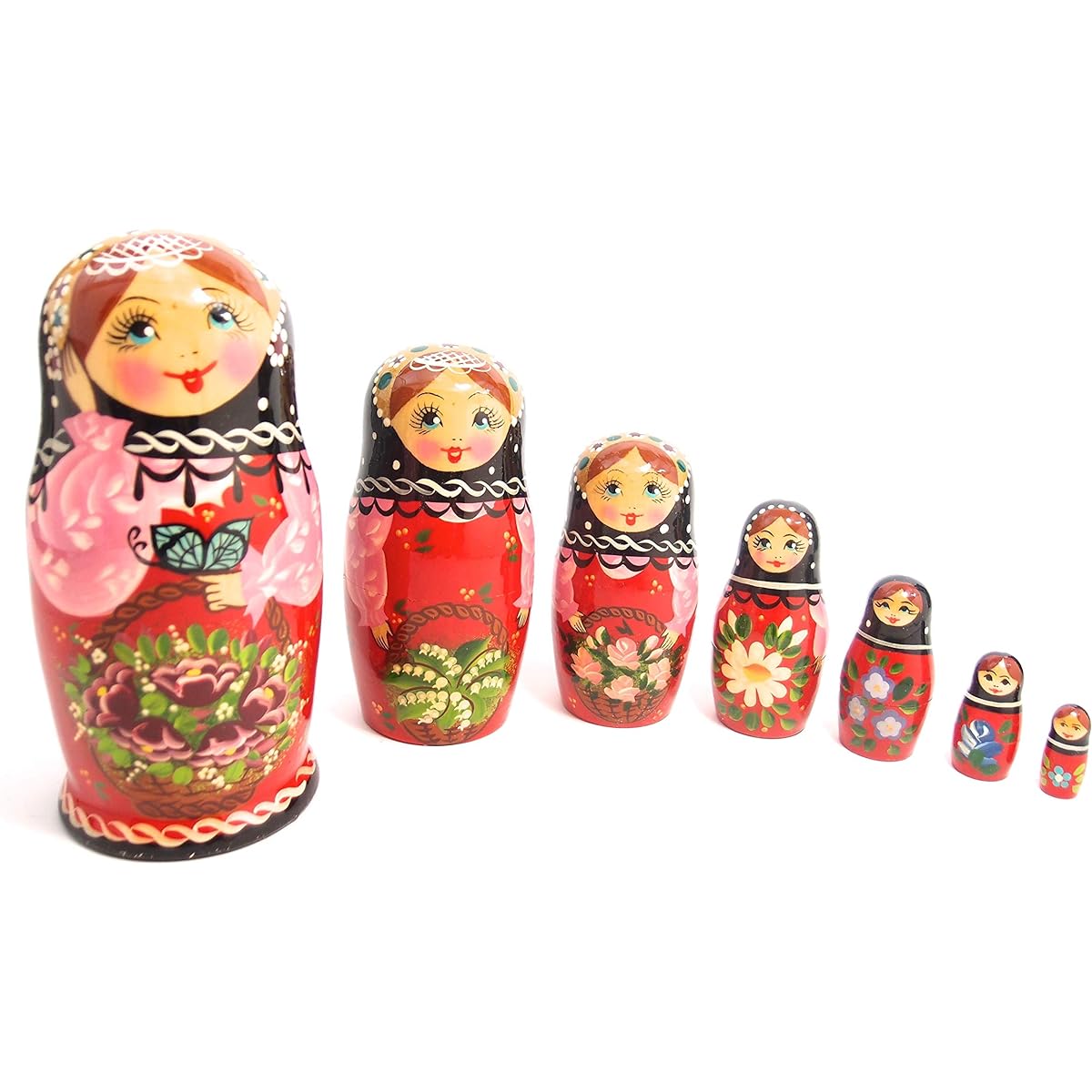 Semenov Matryoshka Set of 7 "ARTIST Series" [Russian Goods] (Anemone)