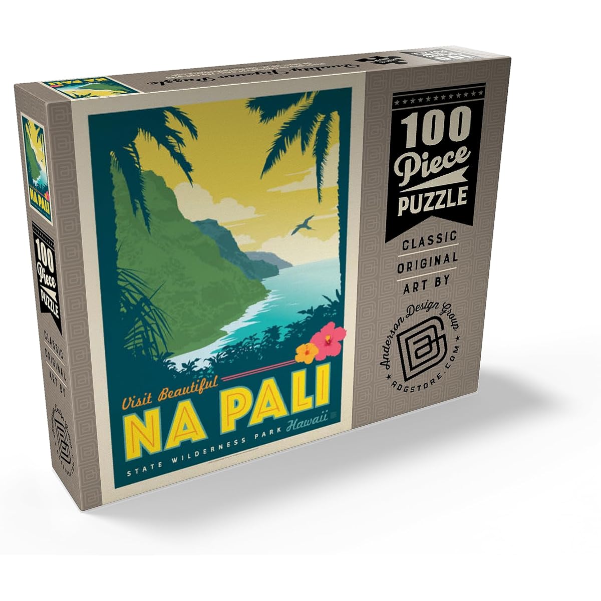 Hawaii: Napalli State University Wilderness Park Vintage Poster Premium 100 Piece Jigsaw Puzzle for Adults
