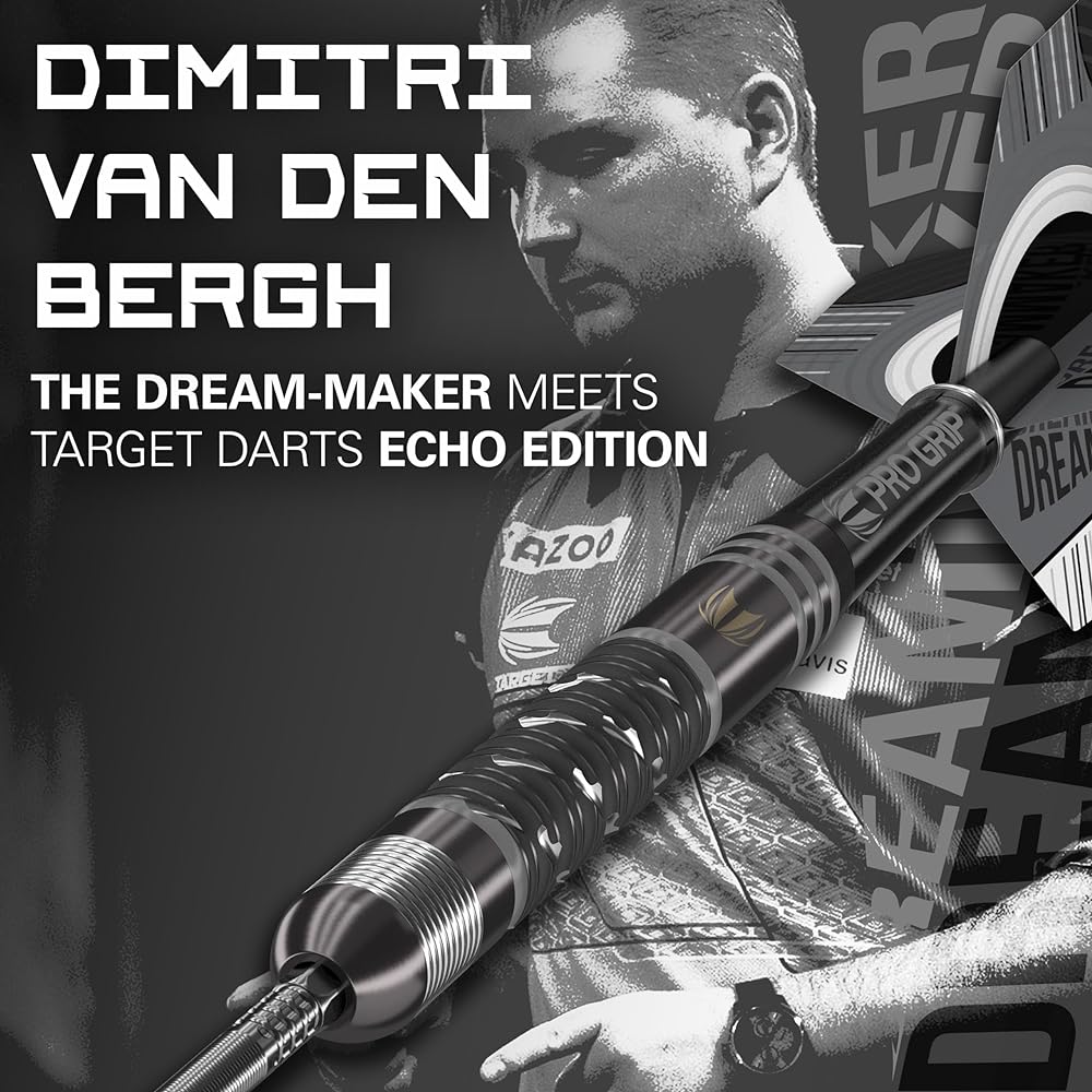 DIMITRI VAN DEN BERGH 90% x ECHO SP STEEL TIP DARTS (24g)