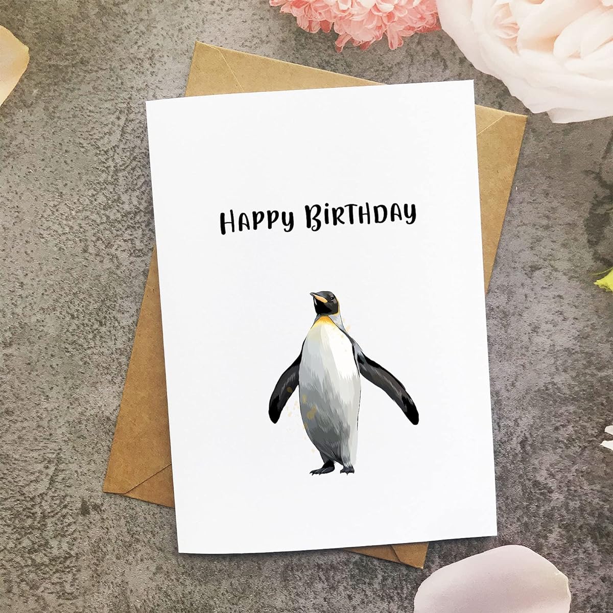 Penguin Birthday Cards for Women and Men Funny Animal Greeting Cards