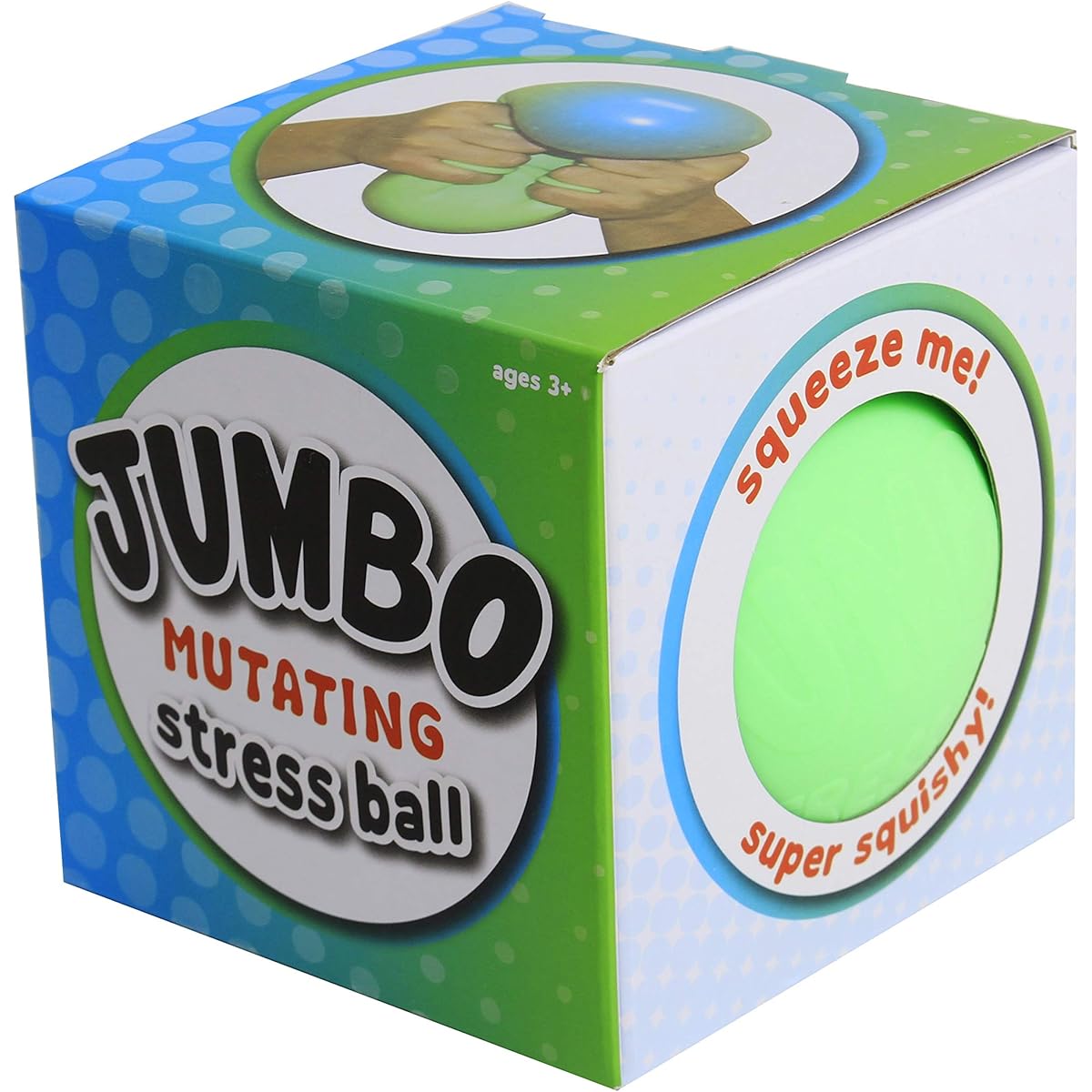 Cool Builders Squishy Color Changing Stress Ball - Anti Stress Sensory Ball Focus Toy Jumbo Blue Green