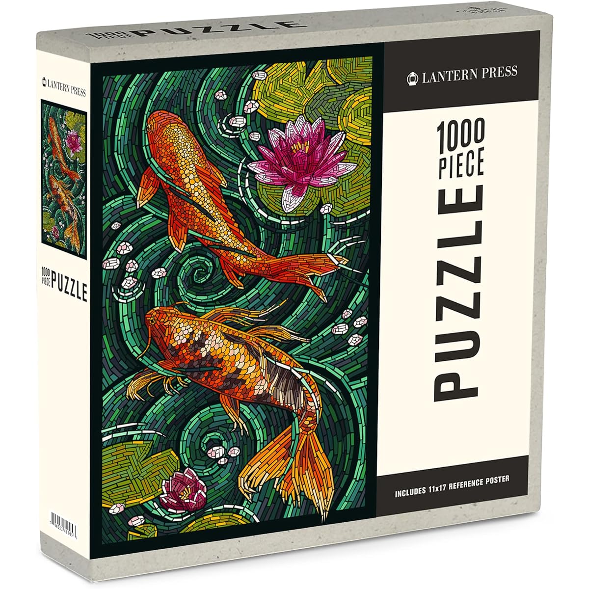 1000 Piece Puzzle Carp Paper Mosaic Made in the USA Eco-friendly Material Linen Paper Jigsaw Puzzle for Adults and Families