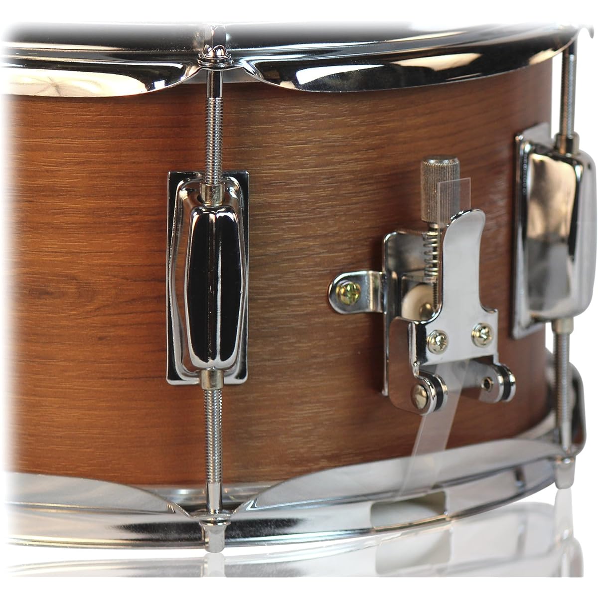GRIFFIN Popcorn Snare Drum | Soprano Firecracker 10" x 6" Poplar Wood Shell Hickory PVC | Concert Percussion Instrument Drummer Kit Key & Deluxe Snare Strainer Throw Offset