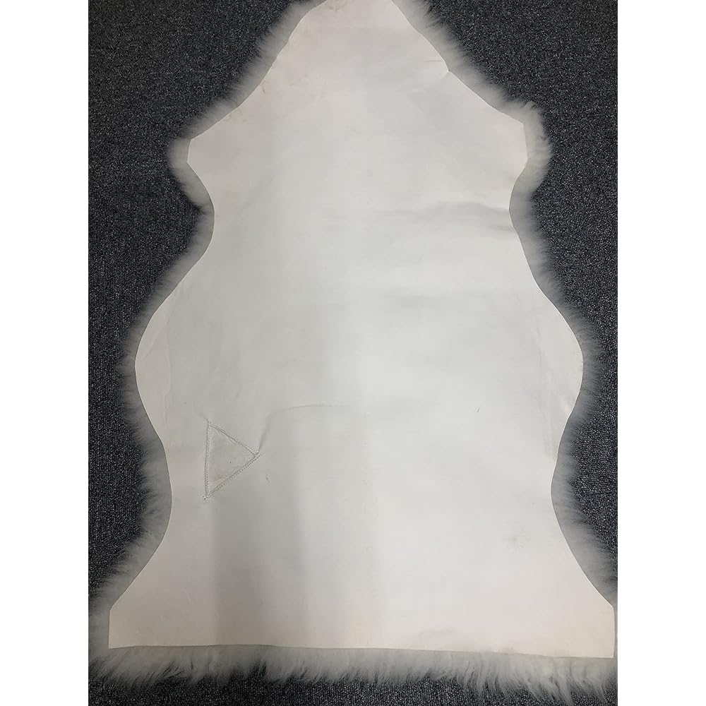FURFURMOUTON Washable Shearling Rug Fleece 60.0x90.0cm Soft Rug Rug for Drawing Room Sofa Chair Car Ivory