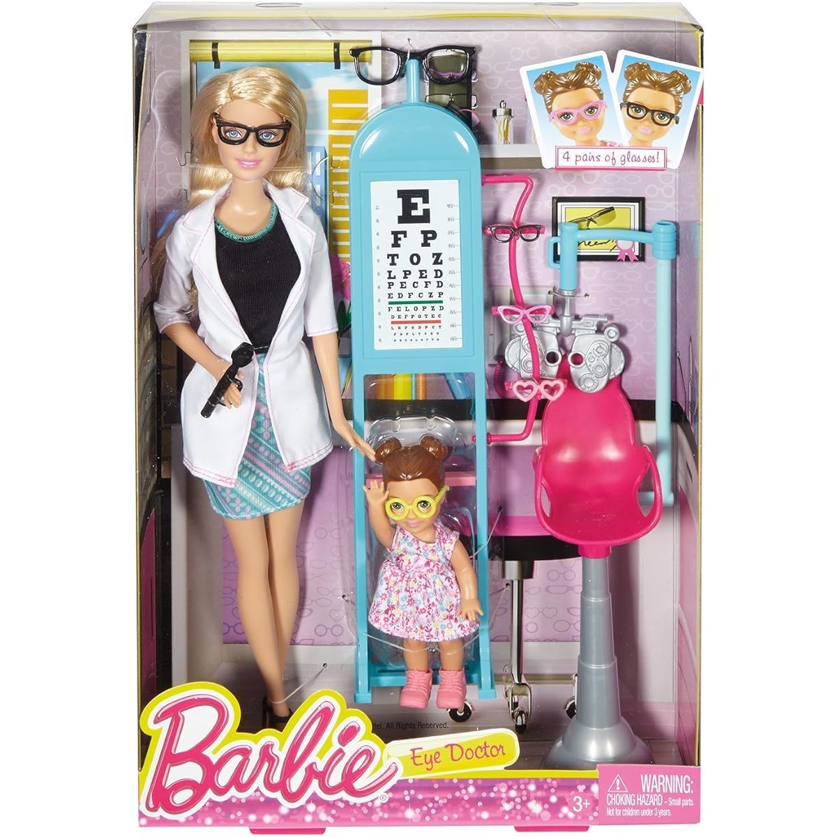 Imported Barbie Doll Occupation Barbie World Model Barbie Careers Eye Doctor Playset [Parallel Import]