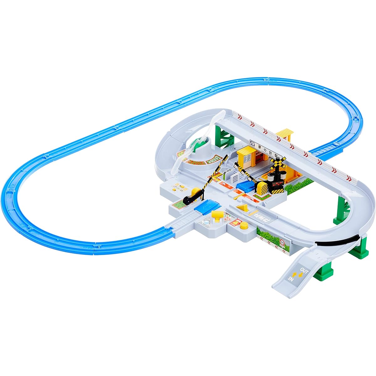 TAKARA TOMY Plarail Let's play with Tomica! It's coming! Cancan railroad crossing set W470 x H310 x D110mm