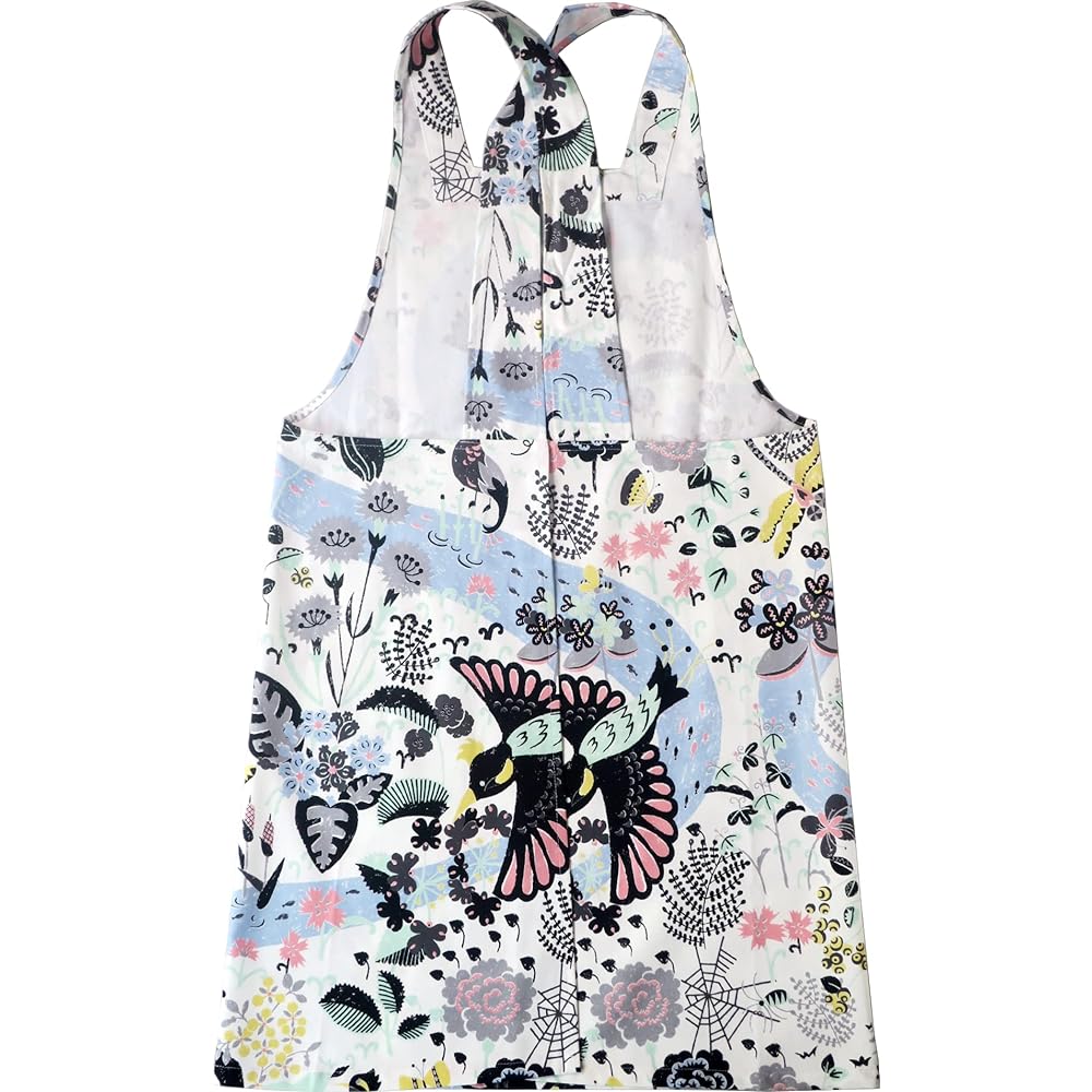 [isso ecco] Isso Ecco Apron Back Cross Birds Eye Free Size Made in Japan Cover