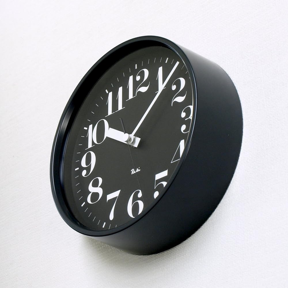 Lemnos Riki Steel Clock Radio Watch Black WR08-25 BK RIKI STEEL CLOCK