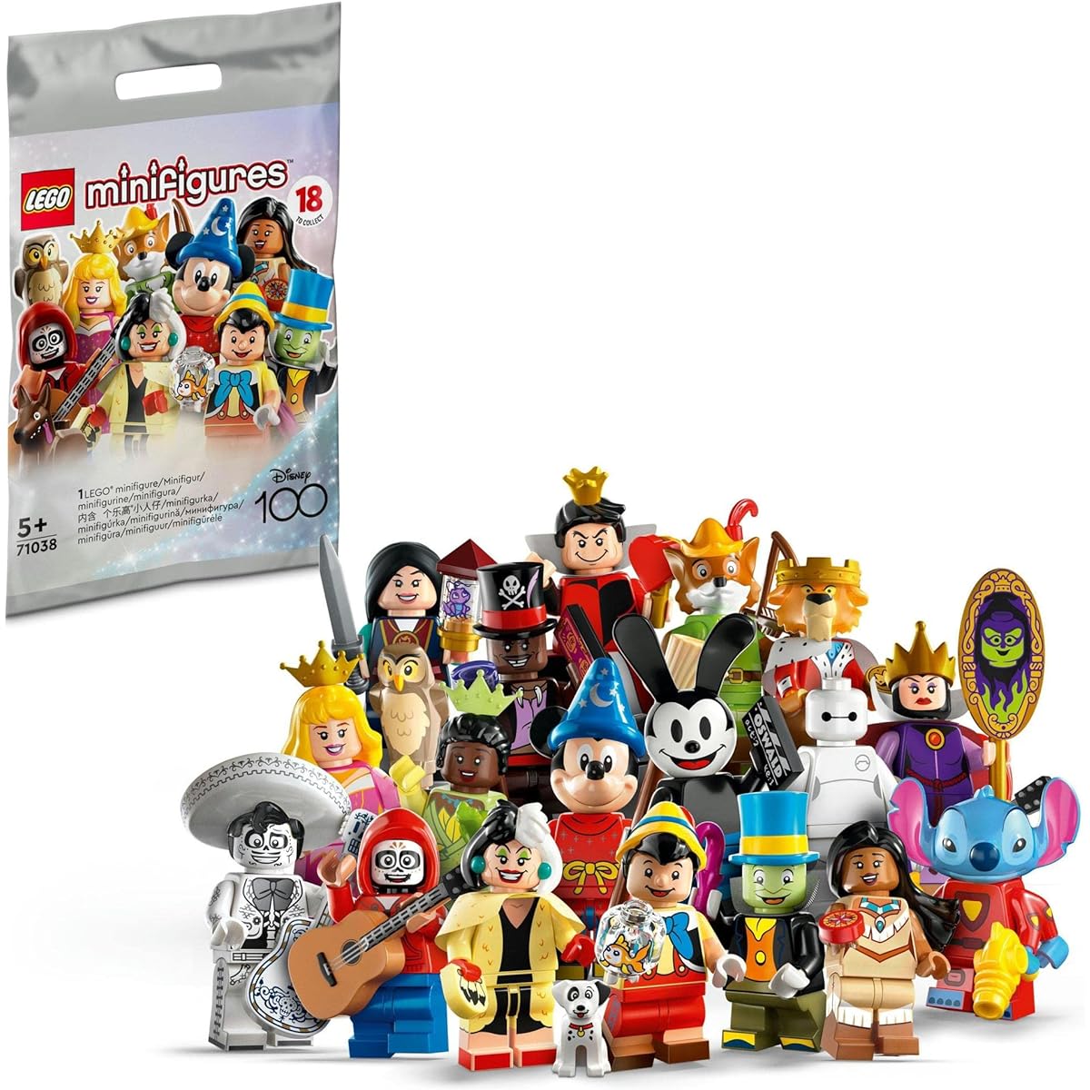 LEGO Minifigures LEGO(R) Minifigures Disney 100 71038 36 pieces Toys Blocks Gifts Fantasy Boys Girls Ages 5 and up