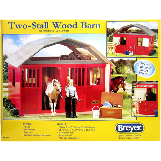 Breyer Traditional Two-Stall Horse Barn Toy Model