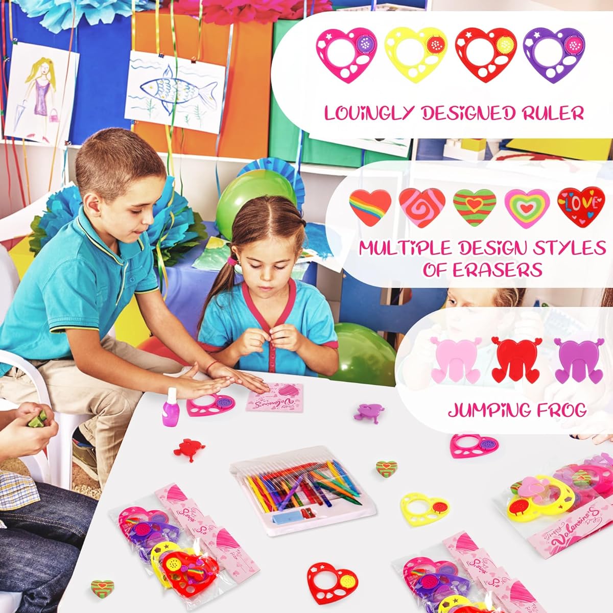 Nabance Valentine's Day Gifts 28 Pack Kids/School/Classroom/School/Classroom/Prizes Rewards/School/Classmates/Exchange Party Favors Class Party Gift Set