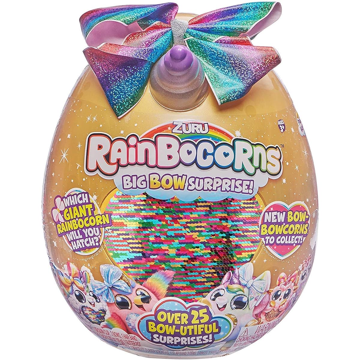 P2P Girls Kids Indoor Play Christmas Birthday Gift Set (Bonus: Pompom Polly) ~ (1) Rainbow Cone Big Ribbon Egg Surprises May Vary (1) Small Pikami Pop Pikami Flip Surprise ~ Set of 3