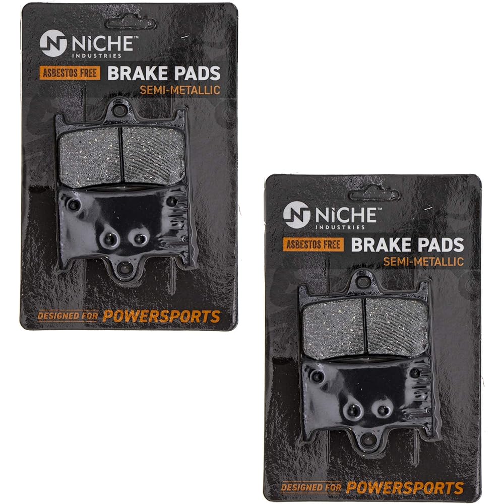 NICHE Brake Pad Set Yamaha YZF R6S FZ07 FZ09 FZ1 MT-10 5SL-25805-00 5VX-25806-00 Front Rear Semi-Metallic
