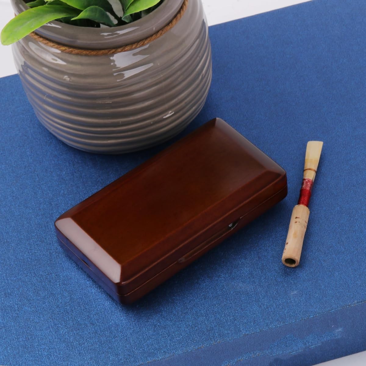 BQLZR Bamboo Oboe Reed Replacement with Wooden Storage Box for Musical Instruments 3 Pack