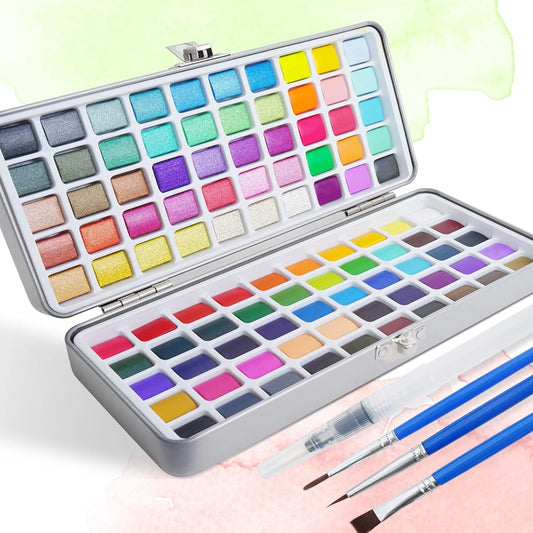 TAVOLOZZA Watercolor Paint Set - 100 Vibrant Colors Art Supply for Artist Painting and Illustration