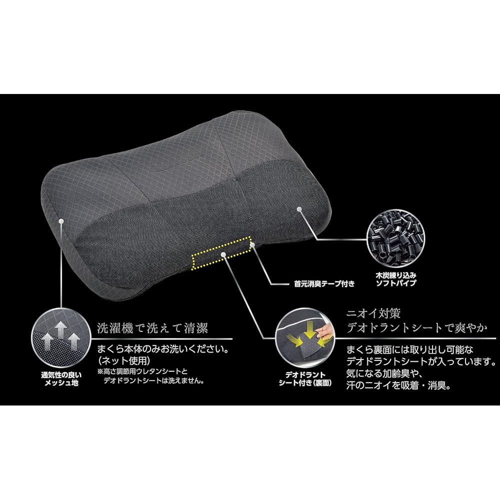 nishikawa [Nishikawa] Sound MEN`S Pillow MR02 40×60cm Gray 2433-30065 Basic