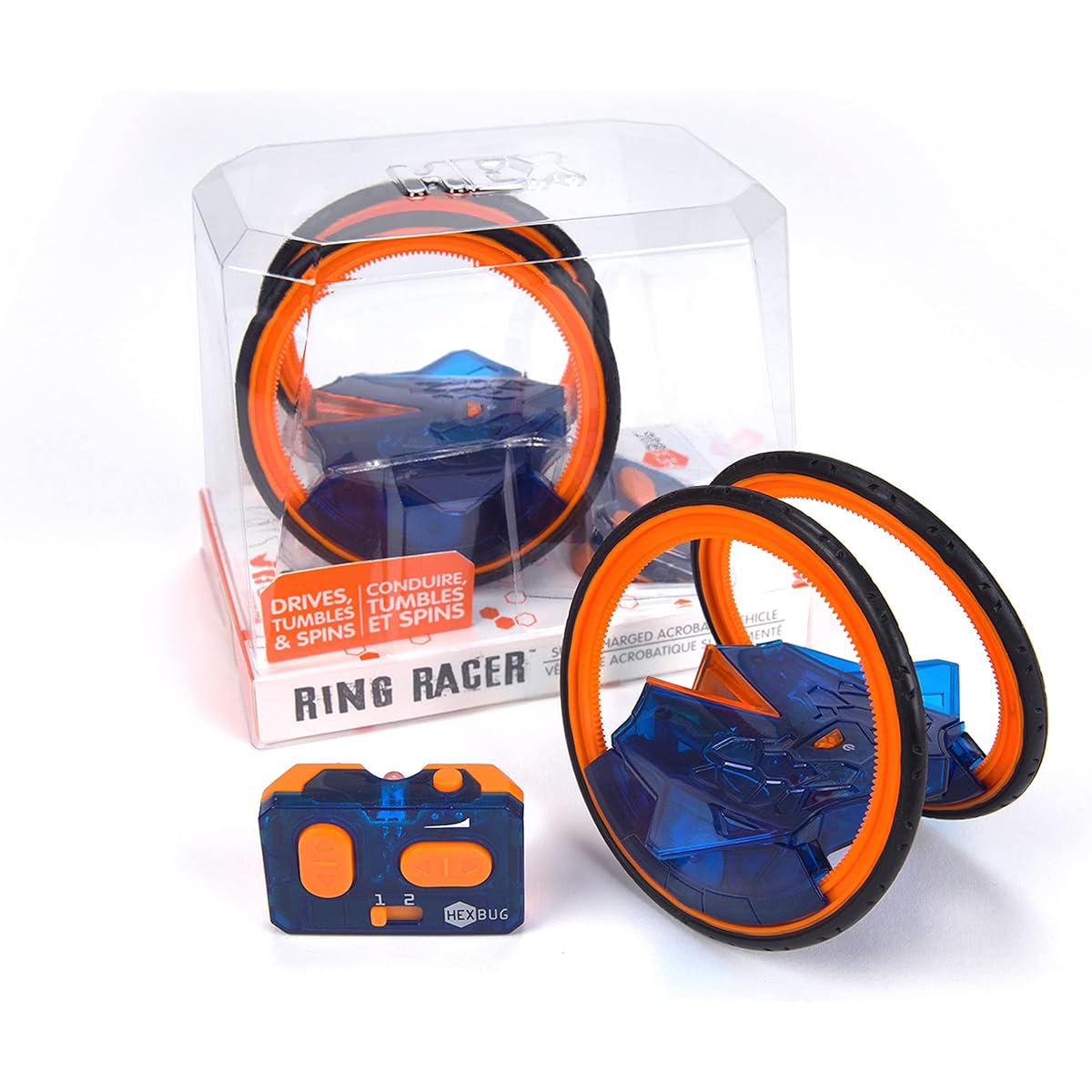 HEXBUG Ring Racer Self-Stabilizing Rechargeable Remote Control Robot Toys for Kids STEM Toys for Boys & Girls Ages 8+ (Colors May Vary)