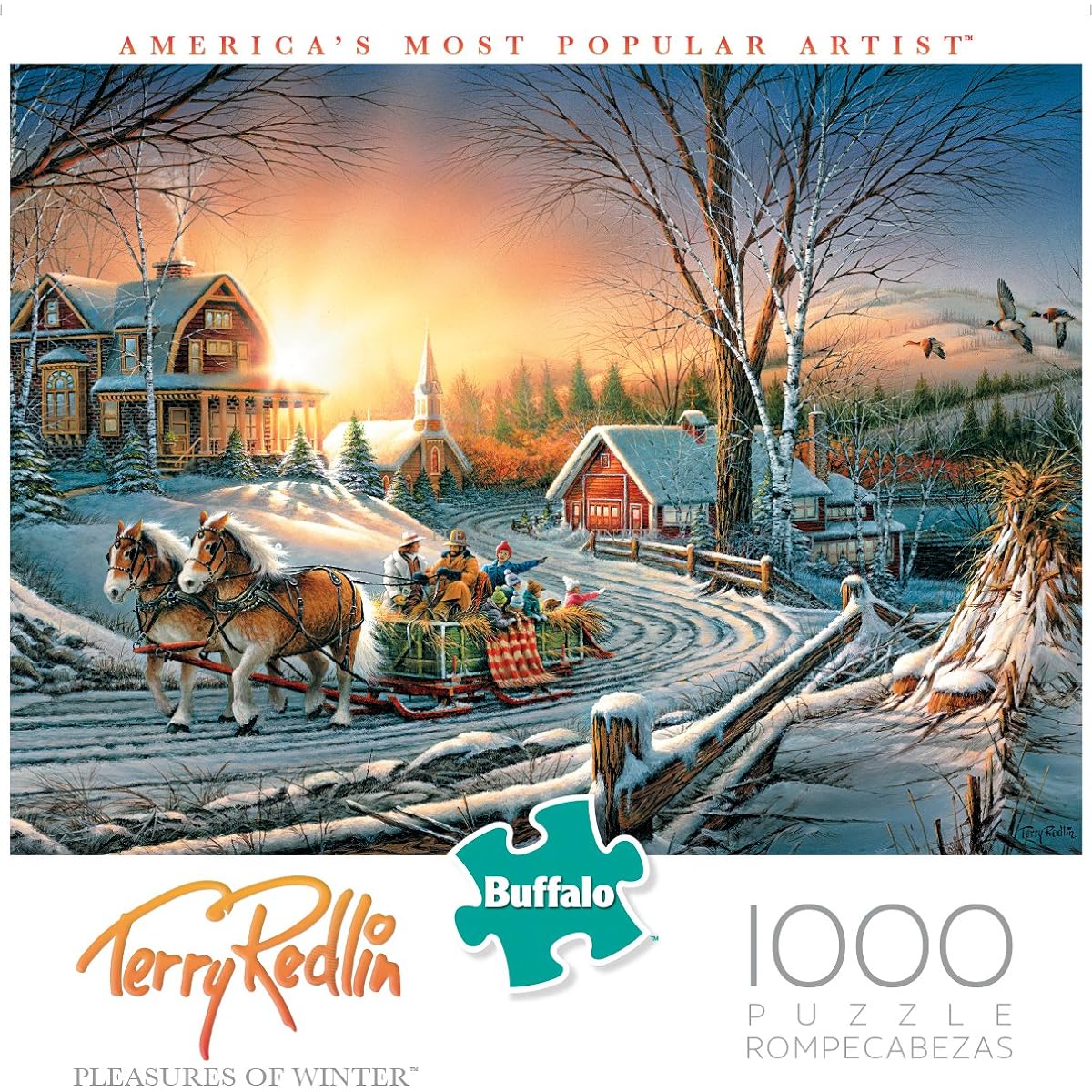 Buffalo Games Terry Redline-The Pleasures of Winter-1000 Piece Jigsaw Puzzle