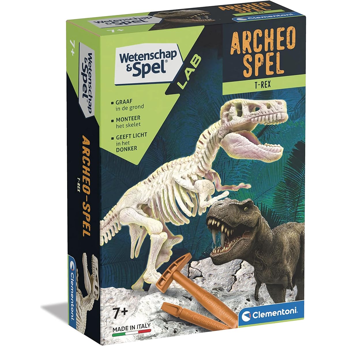Clementoni 0619176 Archeospiel T-Rex Fluor 7+