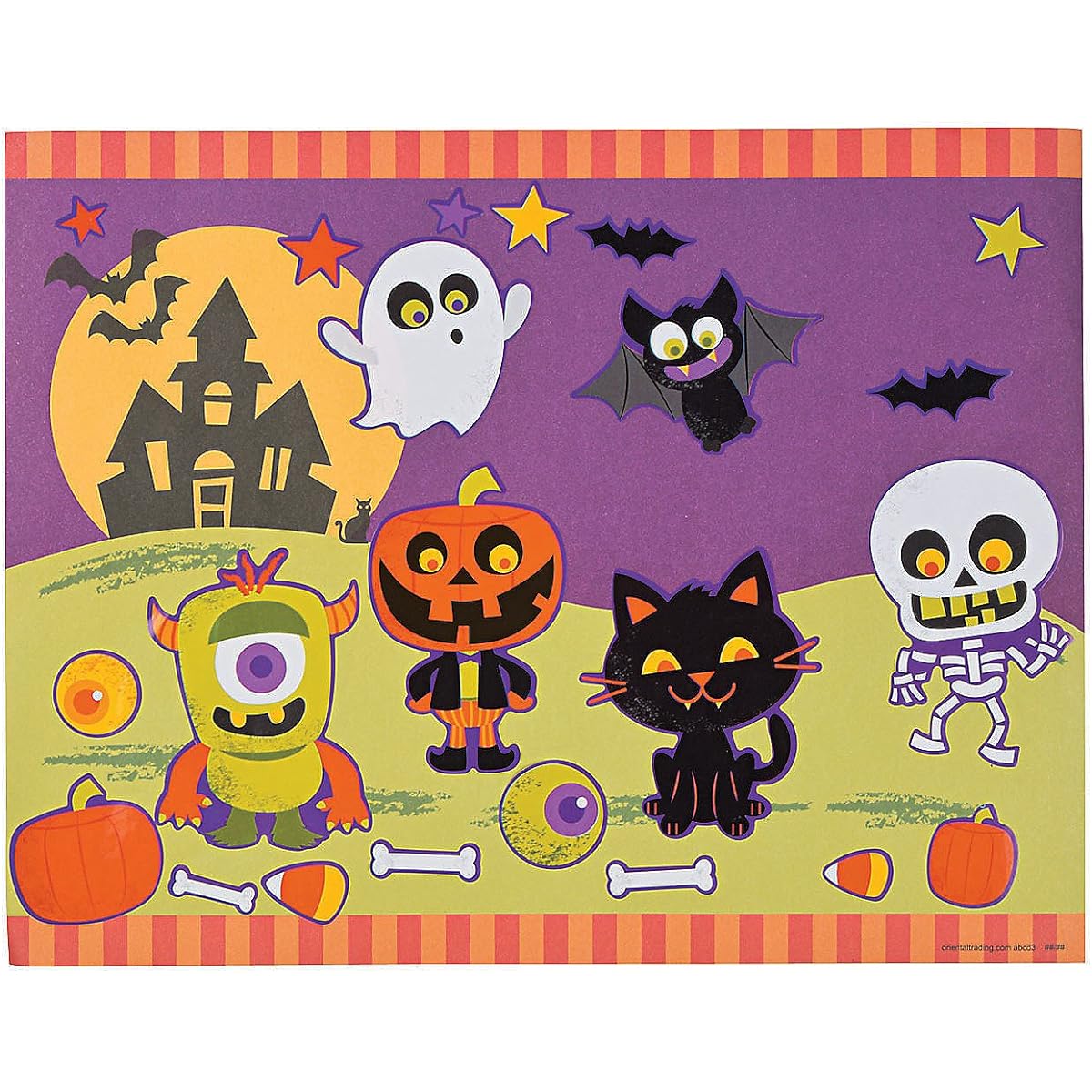 Fun Express Halloween Sticker Scenes - 12 Sheets