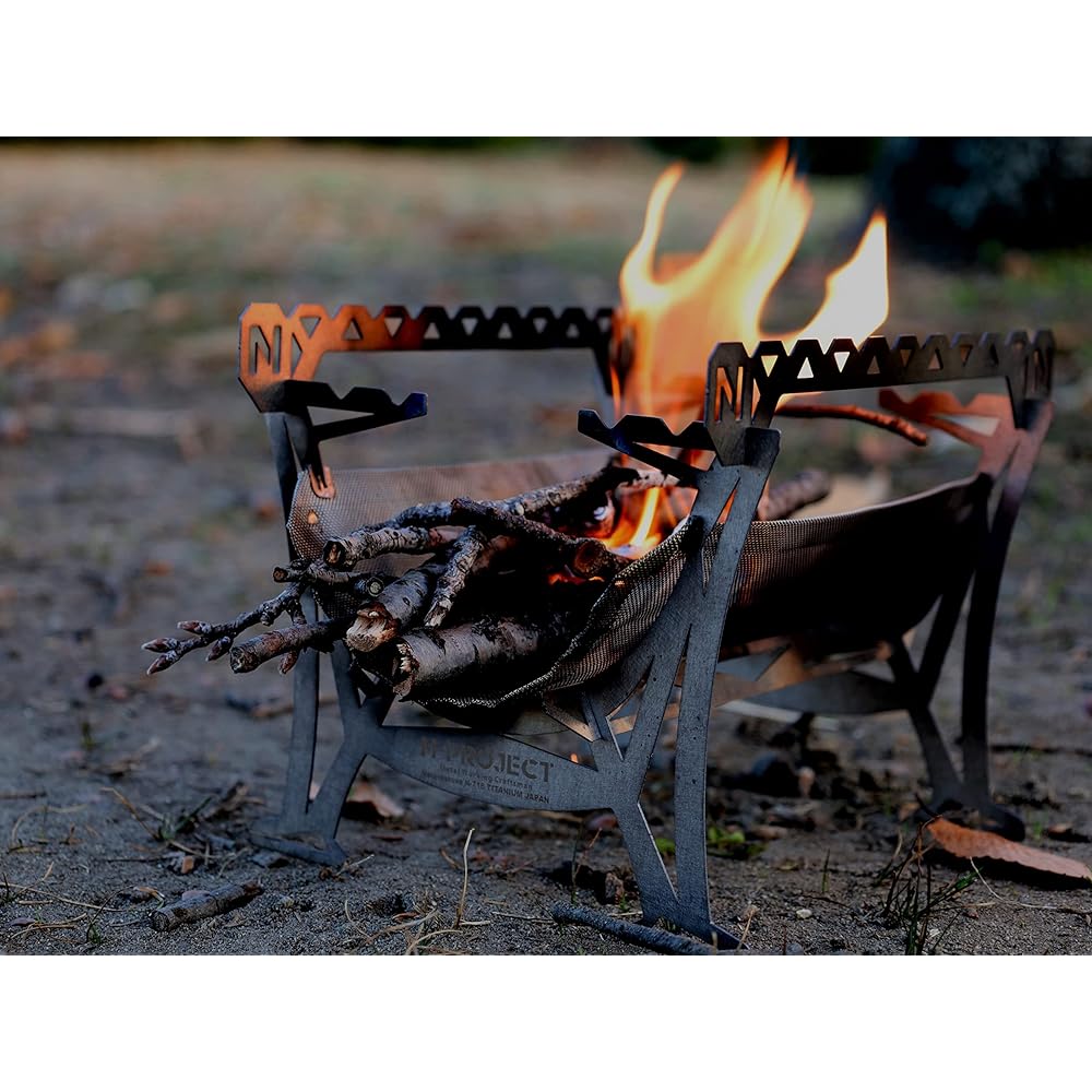 N-project Titanium Fire Stand Nature Stove TITANIUM GEAR ・Super lightweight 185g, perfect size for mountain climbing and solo camping! Naturestove N-716 [Made in Japan]