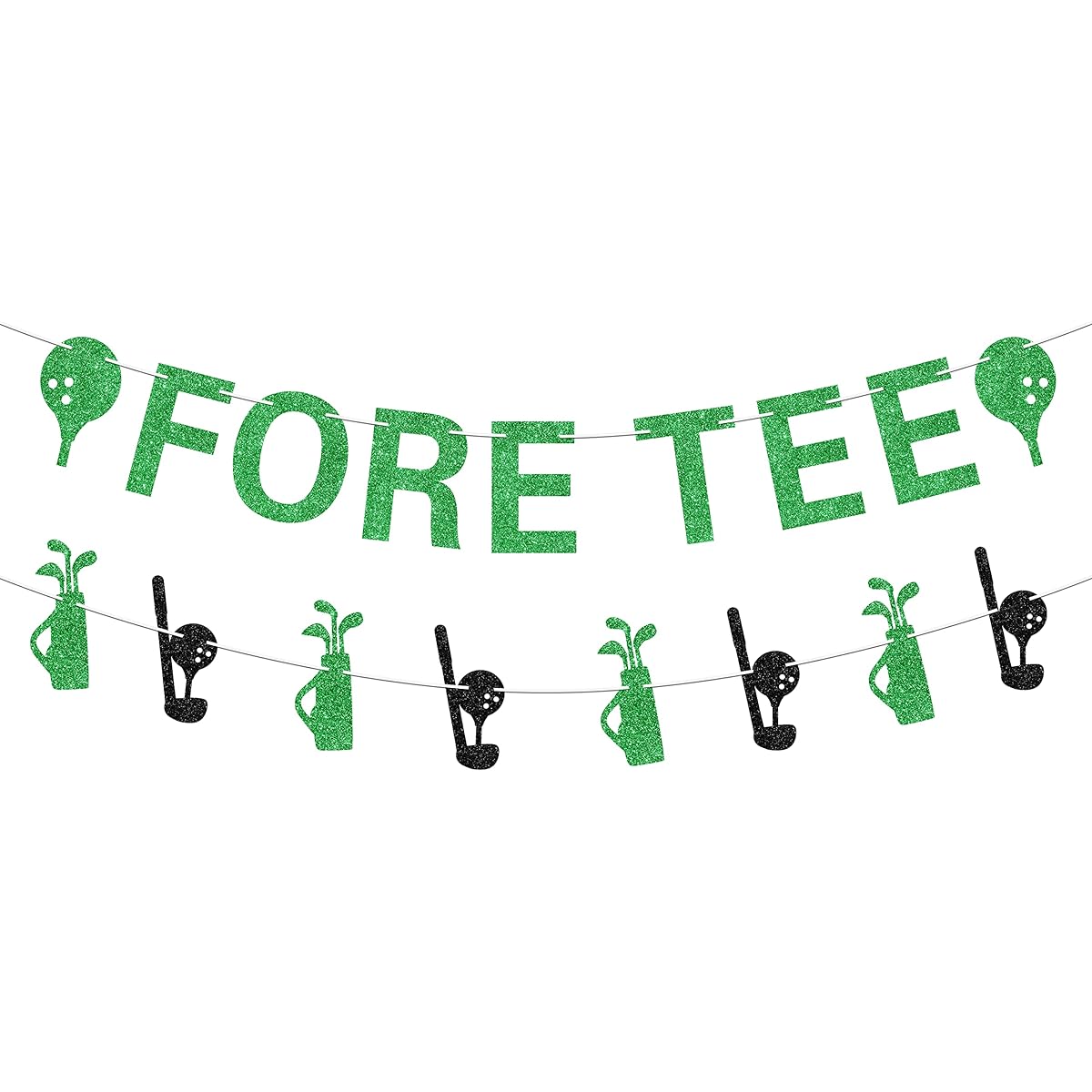 Golf 40th Birthday Party Decorations Supplies for Men, Foretee Golf Happy Birthday Banner Banner Golf Party Garland for Golfer Fans, Sports Theme Party Decorations Supplies