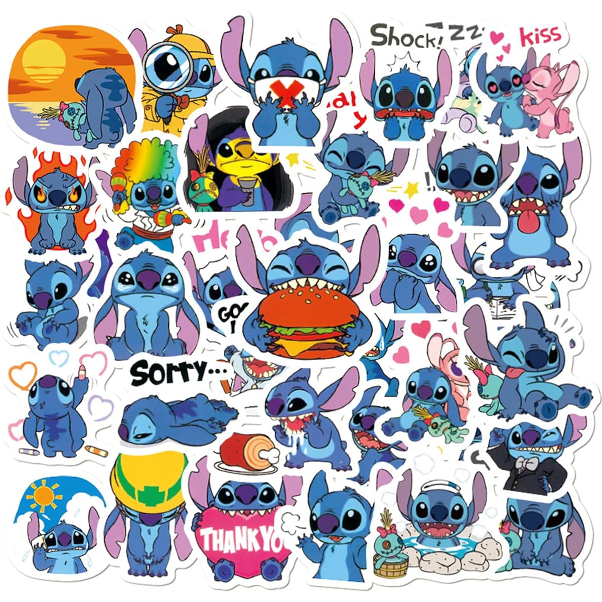 Cute Sticker Pack 50 Pieces Cute Stickers for Kids Teens Adults Eikecy Vinyl Waterproof Anime Decal Stickers for Water Bottle Laptop Cell Phone