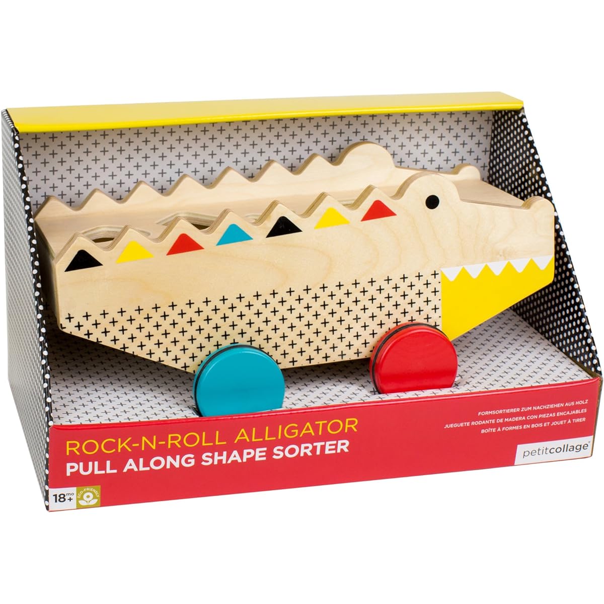 Small Collage AlligatorShape Sorter & Pull Toy