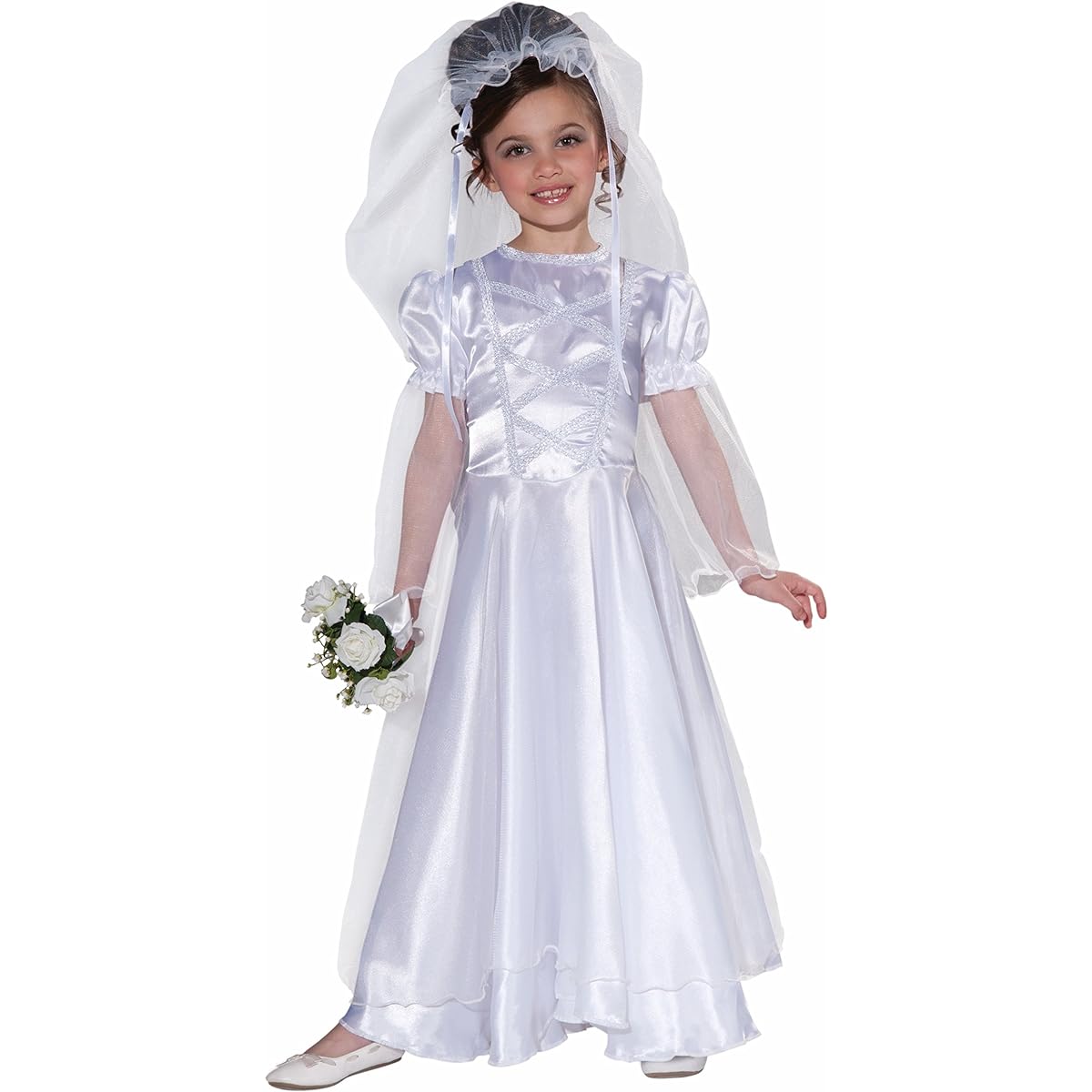 Forum Novelties Little Bride Wedding Belle Child Costume Dress and Veil, Medium 69826 [Parallel Import]