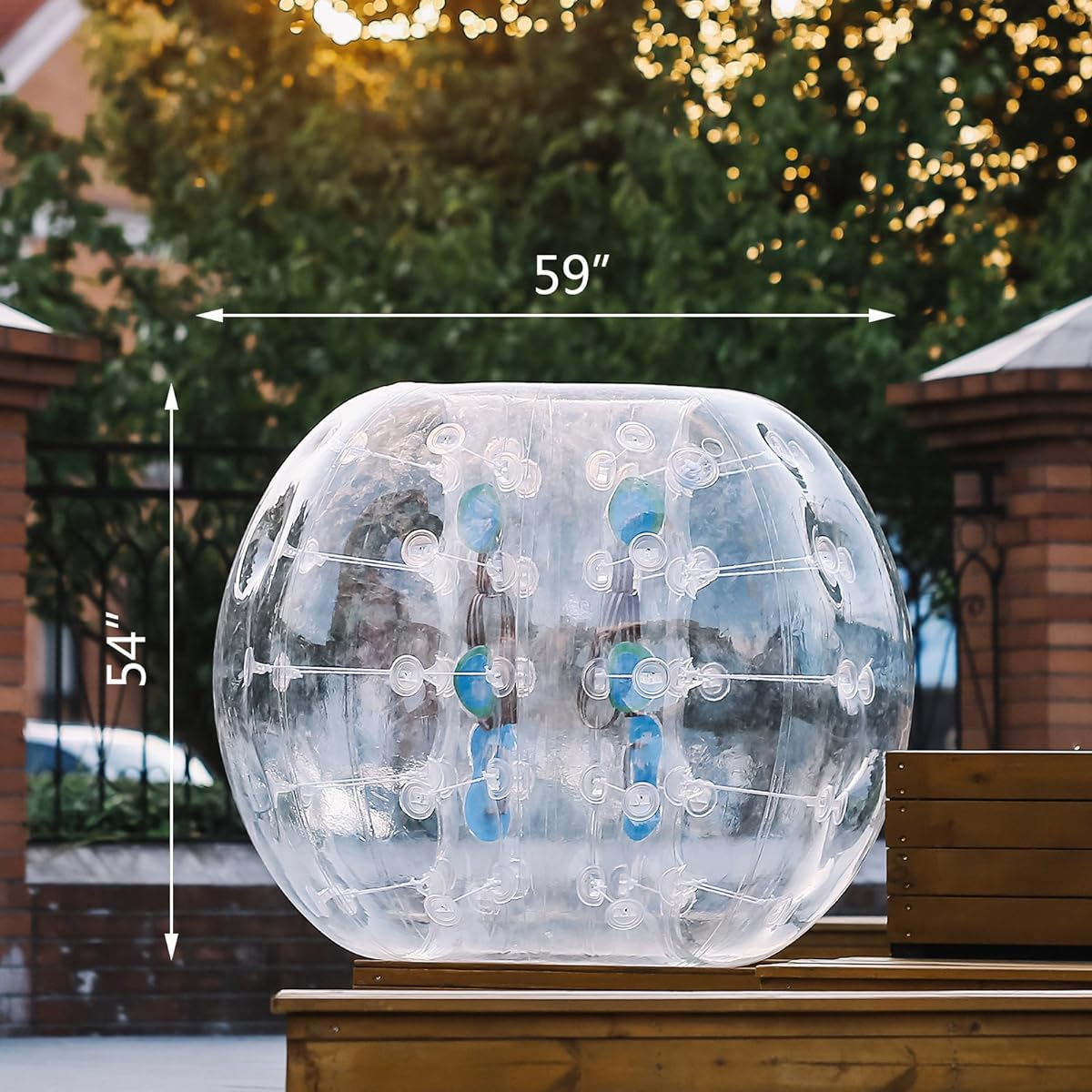 Orangea Inflatable Bumper Ball Diameter 1.2m 1.5m Bubble Soccer Ball 0.8mm PVC Transparent Material Zorb Ball for Adults and Kids